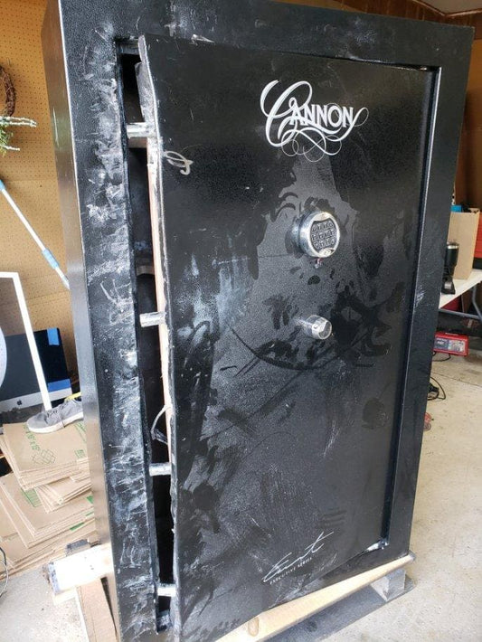 Damaged Cannon safe needs repair.