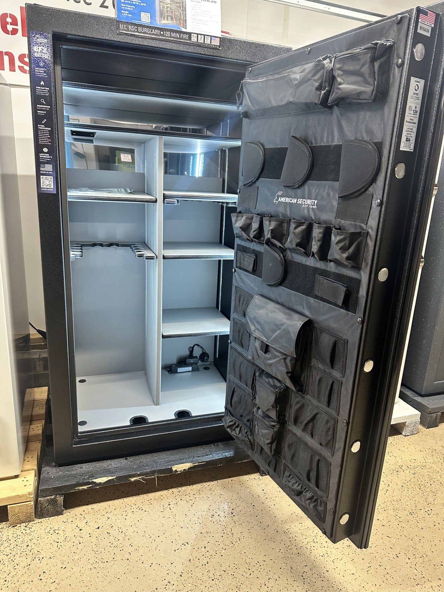 American Security BFX 6636 Gun Safe | Textured Black, Black nickel hardware, Dial lock, Black logo (Copy)