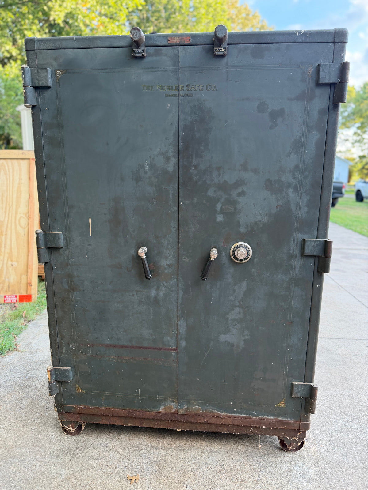 Used- Antique Mosler Double Door safe