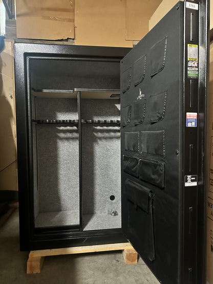 Liberty USA 36 Gun Safe | Black, 3- spoke handle, Elock
