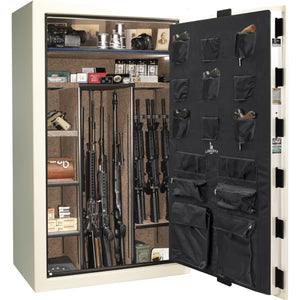 Liberty Colonial 30 Gun safe| gloss white, Black chrome, Elock