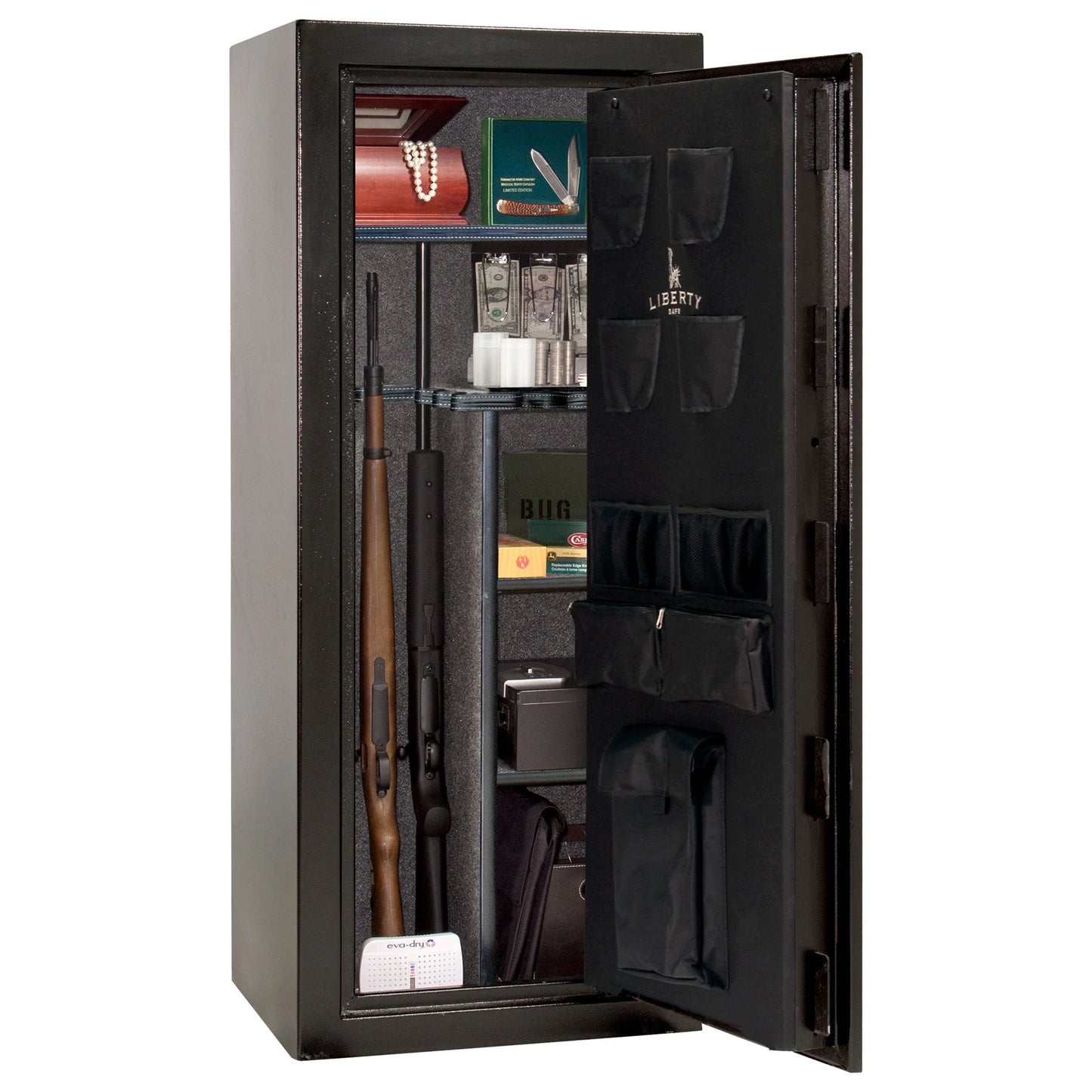 Liberty Centurion 18 Gun Safe | Black, Drop handle, Elock