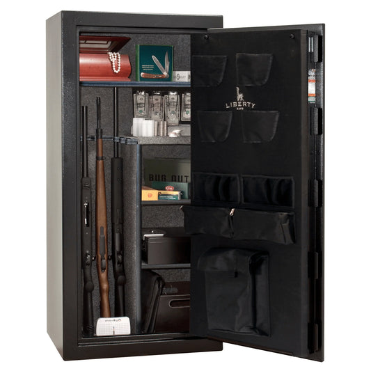 Liberty Centurion 24 Gun Safe | Black, 3-spoke handle, Elock